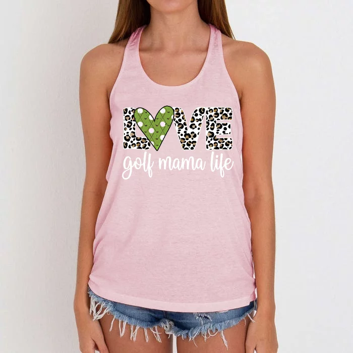 Golf Mama Life Golf Player Mom Of A Golfer Mother Cute Gift Women's Knotted Racerback Tank