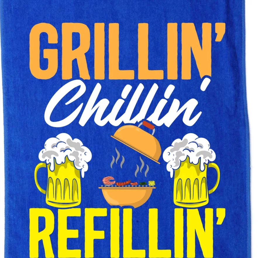 Griller Meat Lover Beer Ing Bbq Grilling Funny Barbecue Gift Platinum Collection Golf Towel