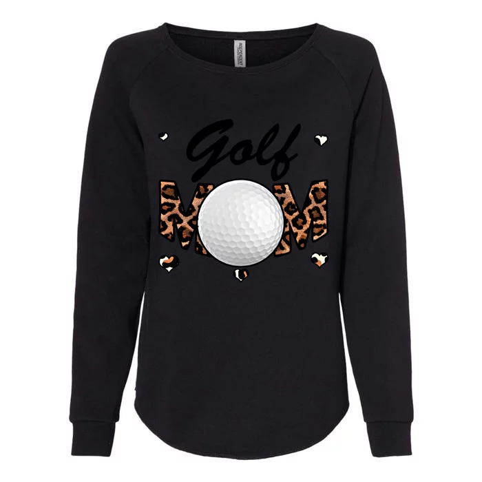 Golf Mom Leopard Funny Golf Mom Mother's Day Gift Womens California Wash Sweatshirt