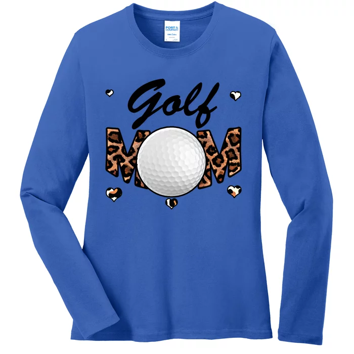 Golf Mom Leopard Funny Golf Mom Mother's Day Gift Ladies Long Sleeve Shirt