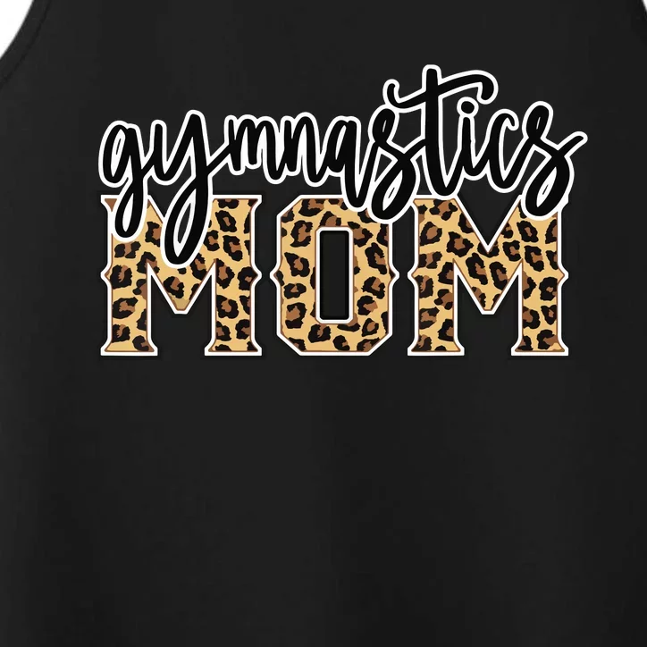 Gymnastics Mom Leopard Print Womens Proud Gymnast Mother Performance Tank