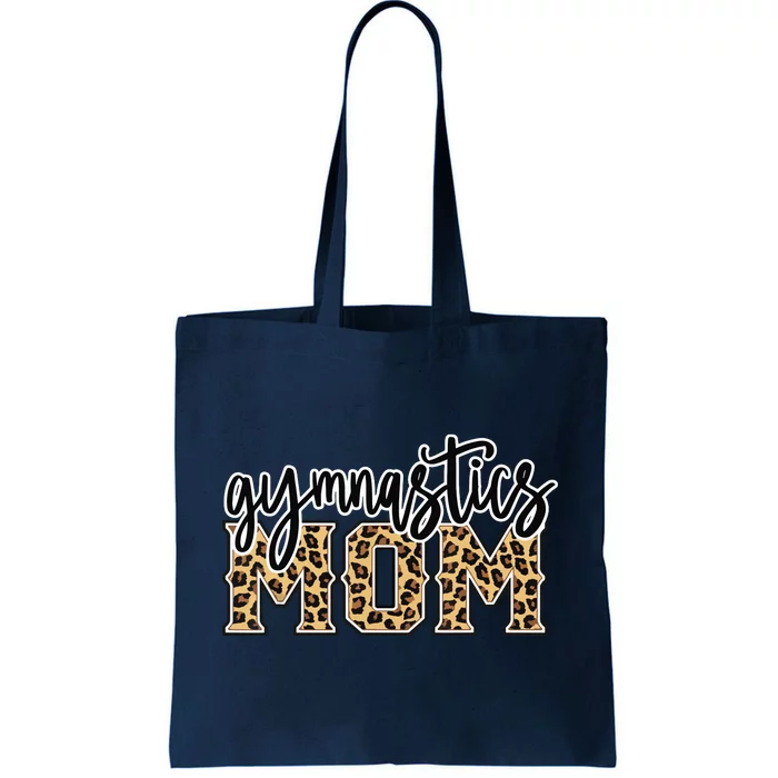 Gymnastics Mom Leopard Print Womens Proud Gymnast Mother Tote Bag