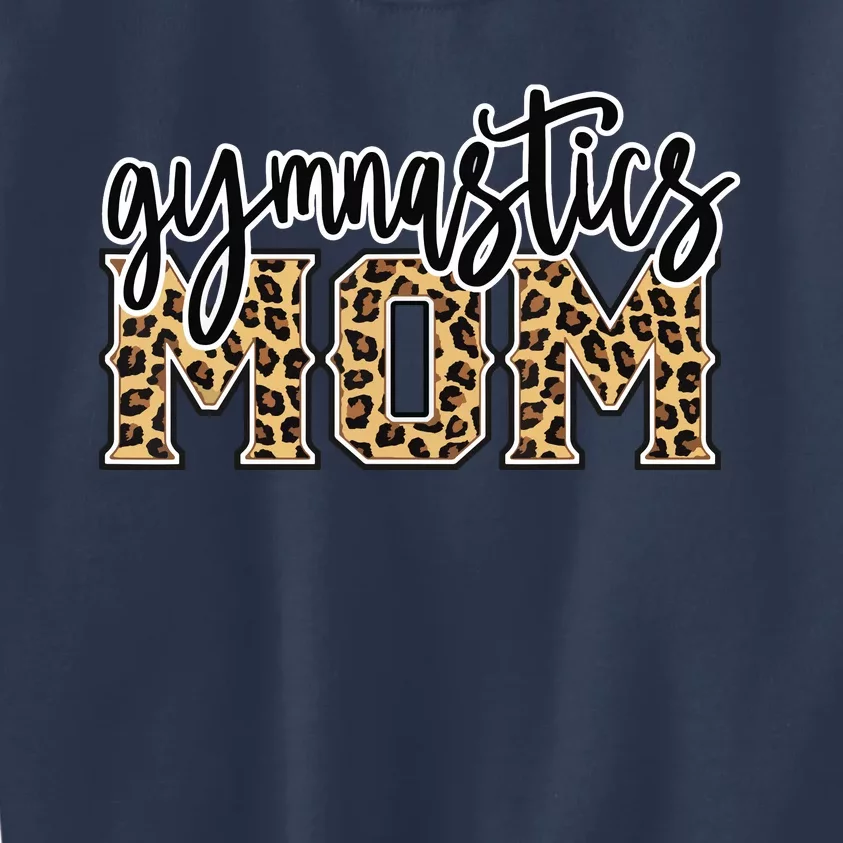 Gymnastics Mom Leopard Print Womens Proud Gymnast Mother Kids Sweatshirt