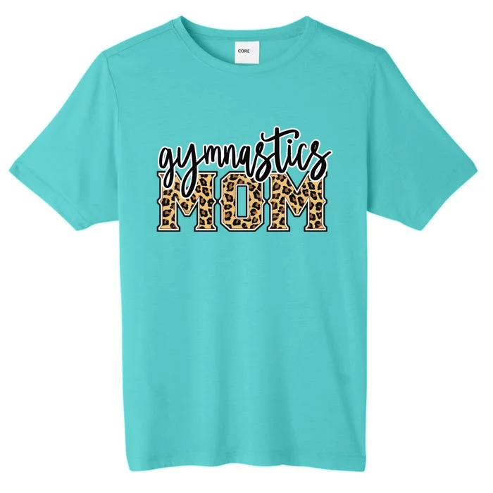 Gymnastics Mom Leopard Print Womens Proud Gymnast Mother ChromaSoft Performance T-Shirt