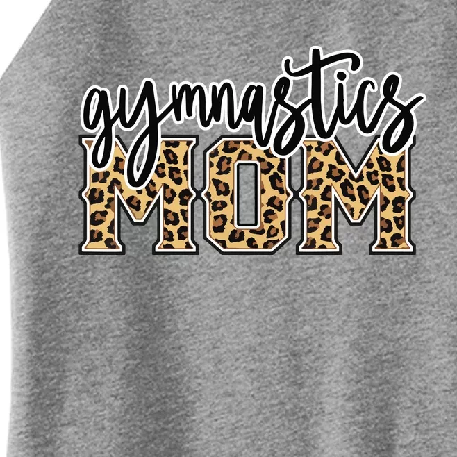 Gymnastics Mom Leopard Print Womens Proud Gymnast Mother Women’s Perfect Tri Rocker Tank