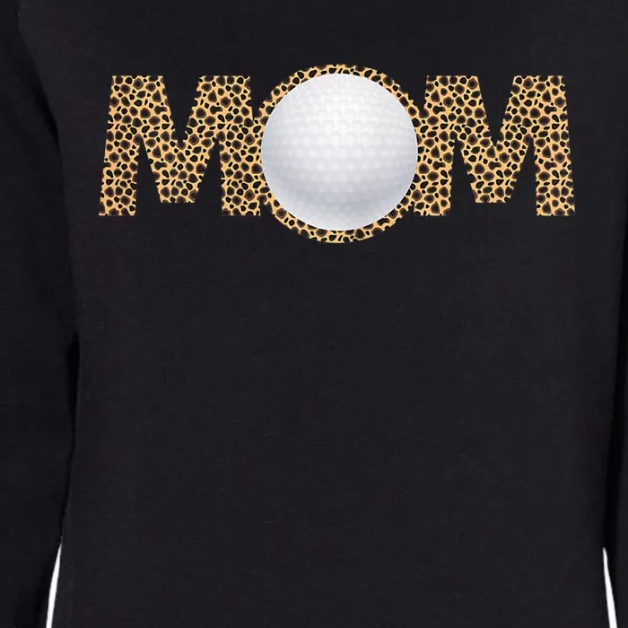 Golf Mom Leopard Mother's Day Funny Women Mommy Womens California Wash Sweatshirt