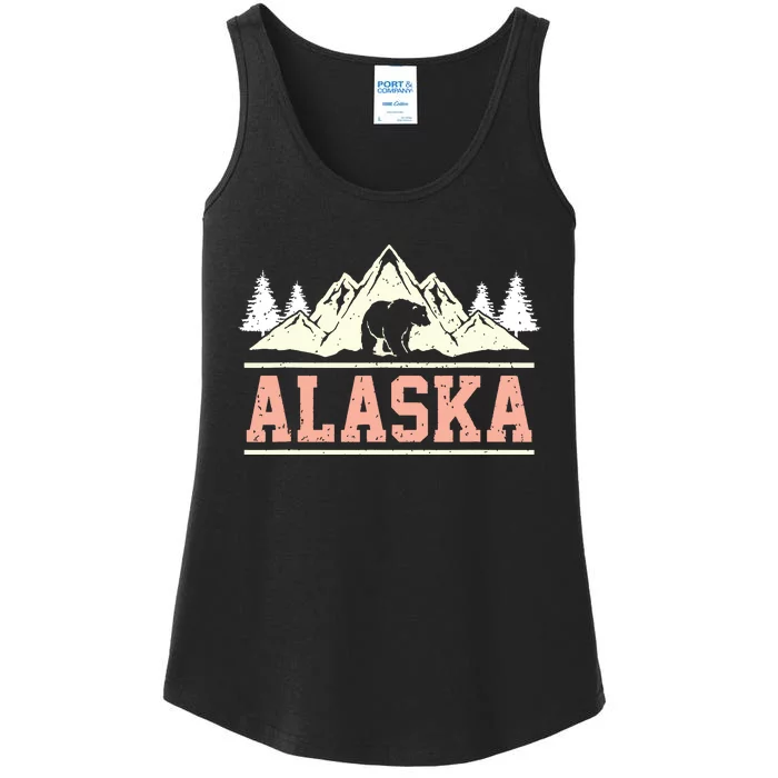 Glacier Mountain Landscape Alaskan Bear Wildlife Alaska Ladies Essential Tank