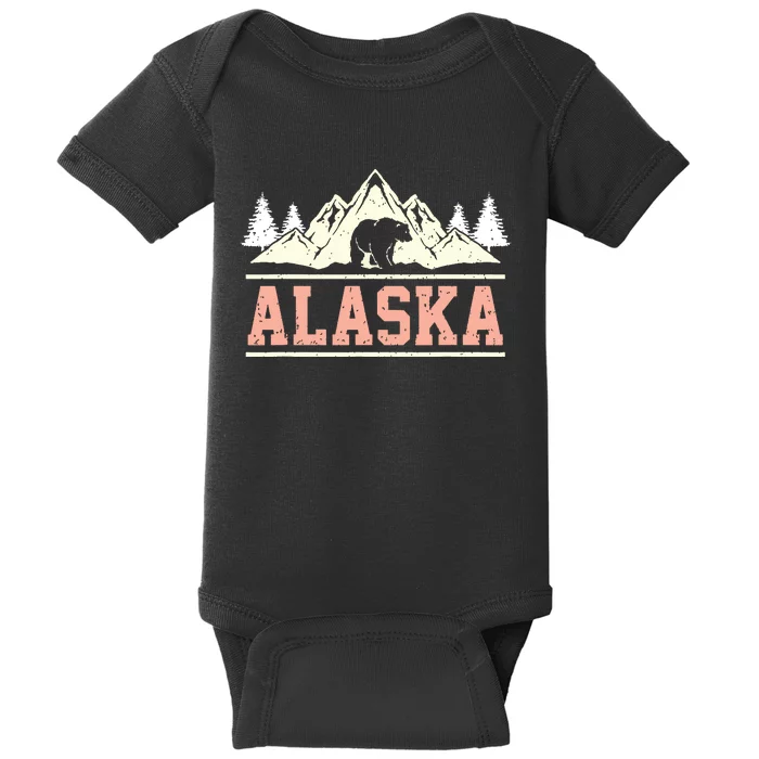 Glacier Mountain Landscape Alaskan Bear Wildlife Alaska Baby Bodysuit