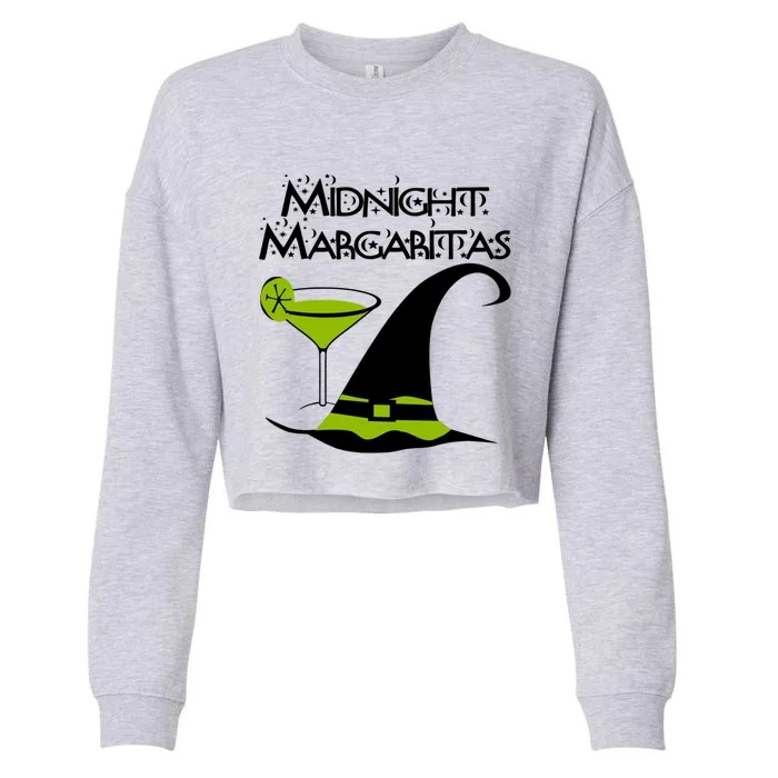 Green Midnight Margaritas Pagan Wiccan Cheeky Witch Cool Gift Cropped Pullover Crew