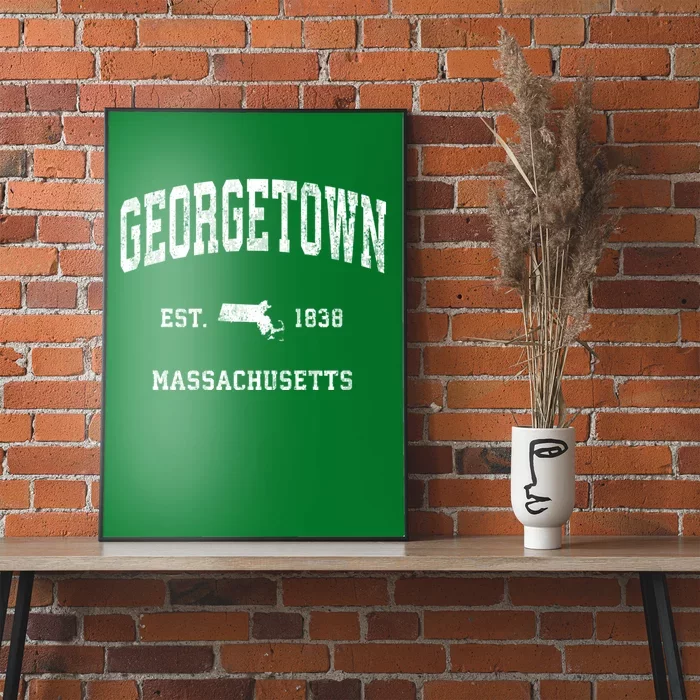 Georgetown Massachusetts Ma Vintage Athletic Poster