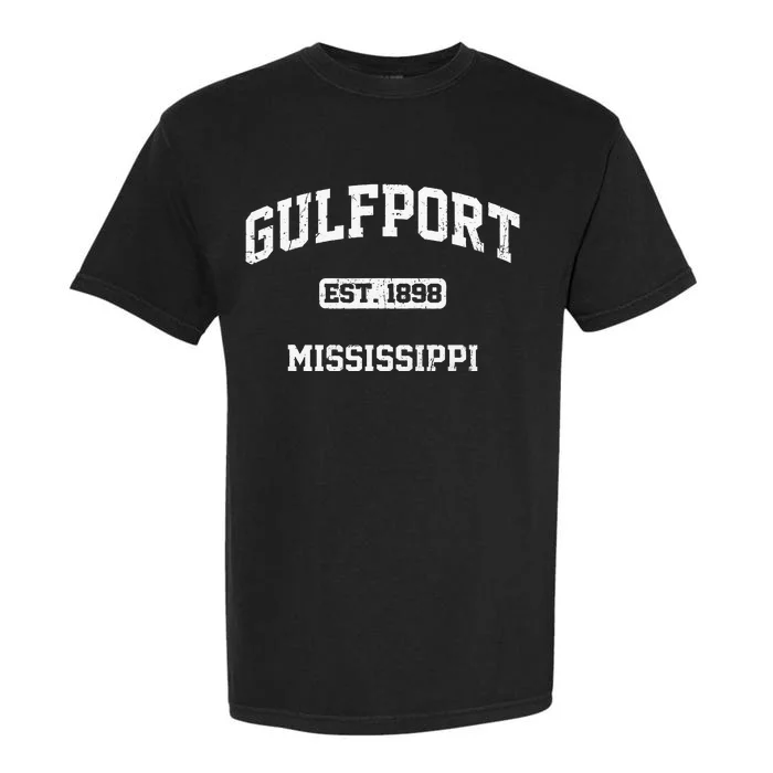 Gulfport Mississippi MS Vintage State Athletic Style Garment-Dyed Heavyweight T-Shirt