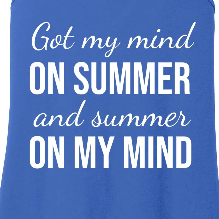 Got My Mind On Summer Beach Vacation Gift Ladies Essential Tank