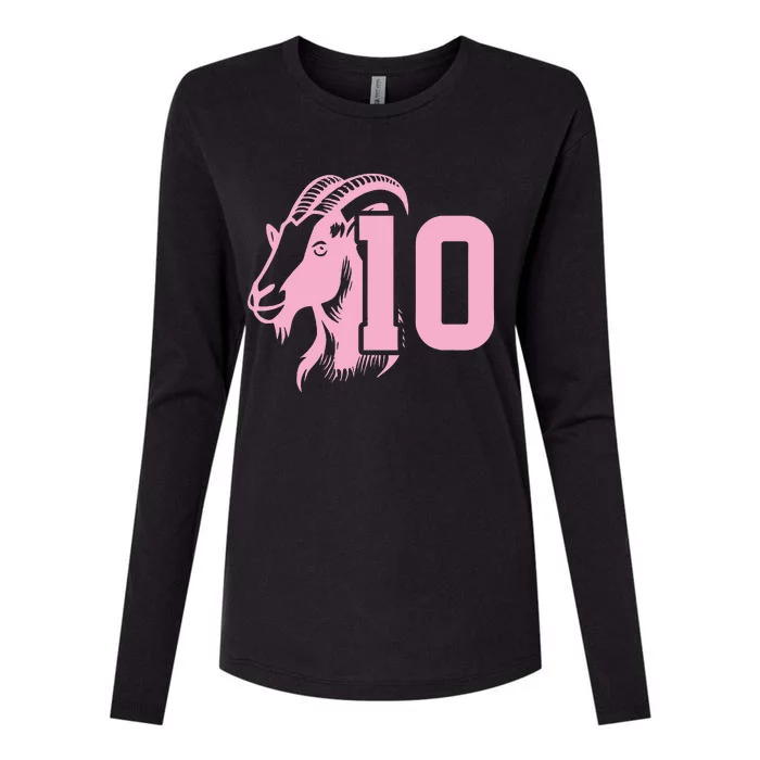 Goat Miami Mvp 10 Greatest Of All Time Womens Cotton Relaxed Long Sleeve T-Shirt