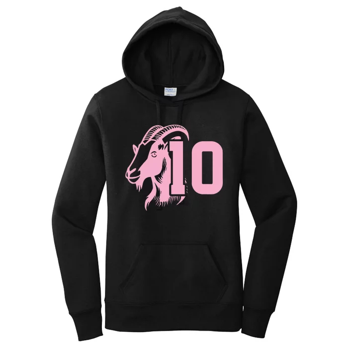 Goat Miami Mvp 10 Greatest Of All Time Women's Pullover Hoodie