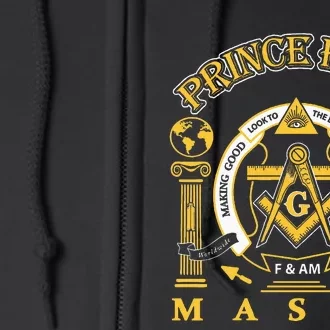 Greats Mason Masonic Prince Hall Masons Presidents Day Full Zip Hoodie