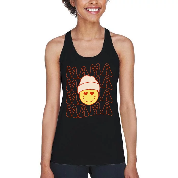 Groovy Mama Mom Mother's Day Mama Women's Racerback Tank