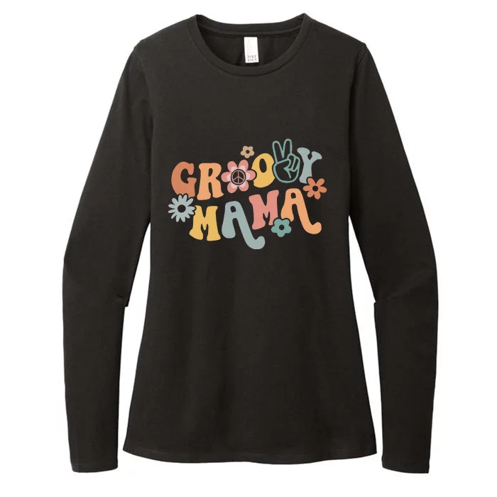 Groovy Mama Matching Family 1st Birthday Party Womens CVC Long Sleeve Shirt