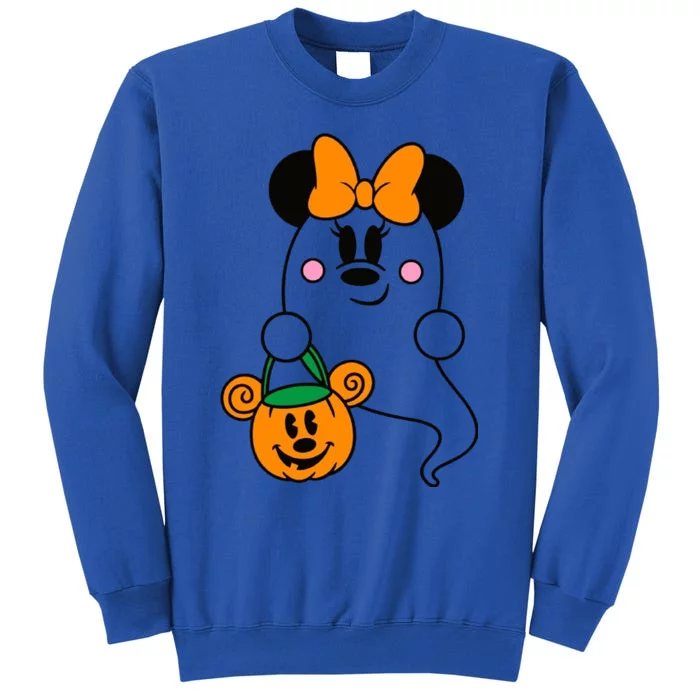 Ghost Minnie Mouse Halloween Trick Or Treat Halloween Tall Sweatshirt