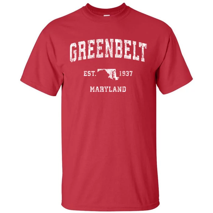 Greenbelt Maryland Md Vintage Athletic Sports Tall T-Shirt