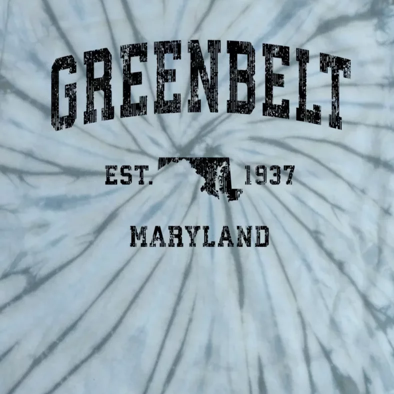 Greenbelt Maryland Md Vintage Athletic Sports Tie-Dye T-Shirt