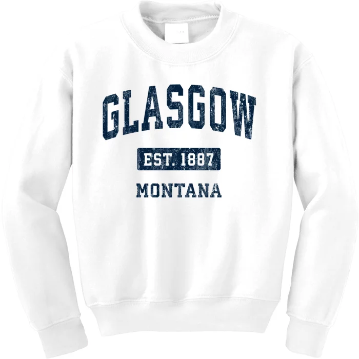 Glasgow Montana Mt Vintage Sports Established Kids Sweatshirt