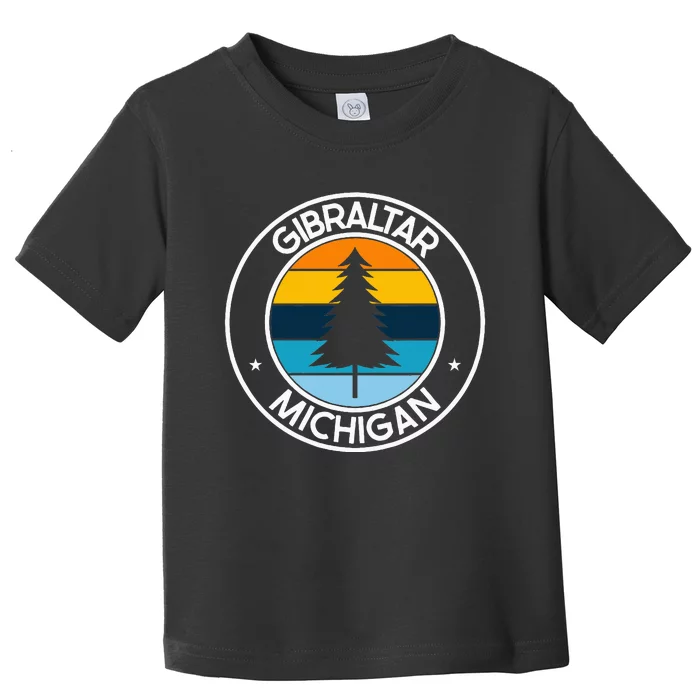 Gibraltar Michigan Mi Usa City Pride Retro Sunset Toddler T-Shirt