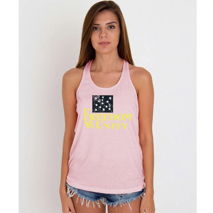 Green Mountain Militia Flag Freedom And Unity (Front) Cool Gift Women's Knotted Racerback Tank