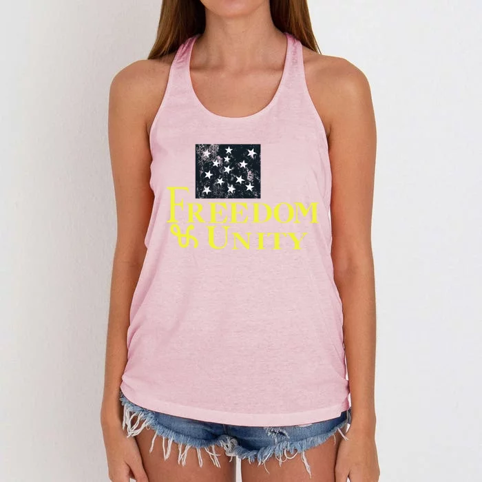 Green Mountain Militia Flag Freedom And Unity (Front) Cool Gift Women's Knotted Racerback Tank