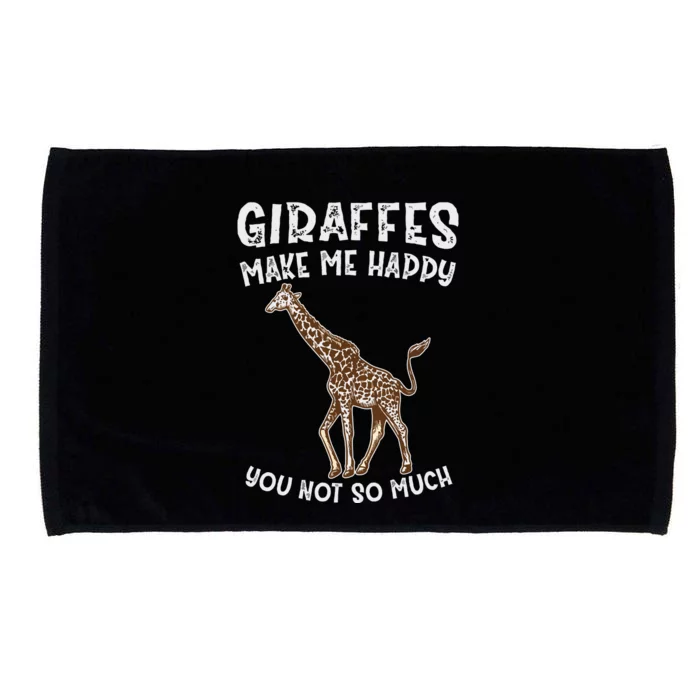 Giraffes Make Me Happy You Not So Much Microfiber Hand Towel