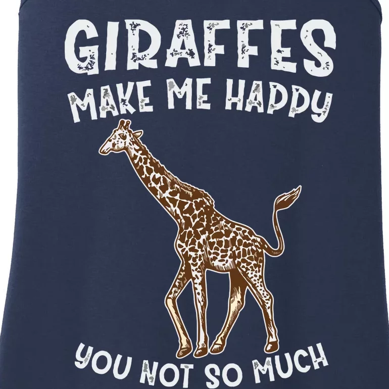 Giraffes Make Me Happy You Not So Much Ladies Essential Tank