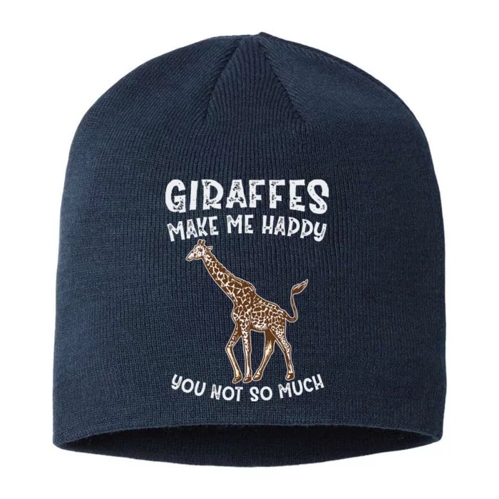 Giraffes Make Me Happy You Not So Much 8 1/2in Sustainable Knit Beanie