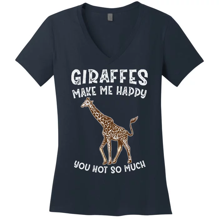 Giraffe Shirt' Women's V-Neck T-Shirt