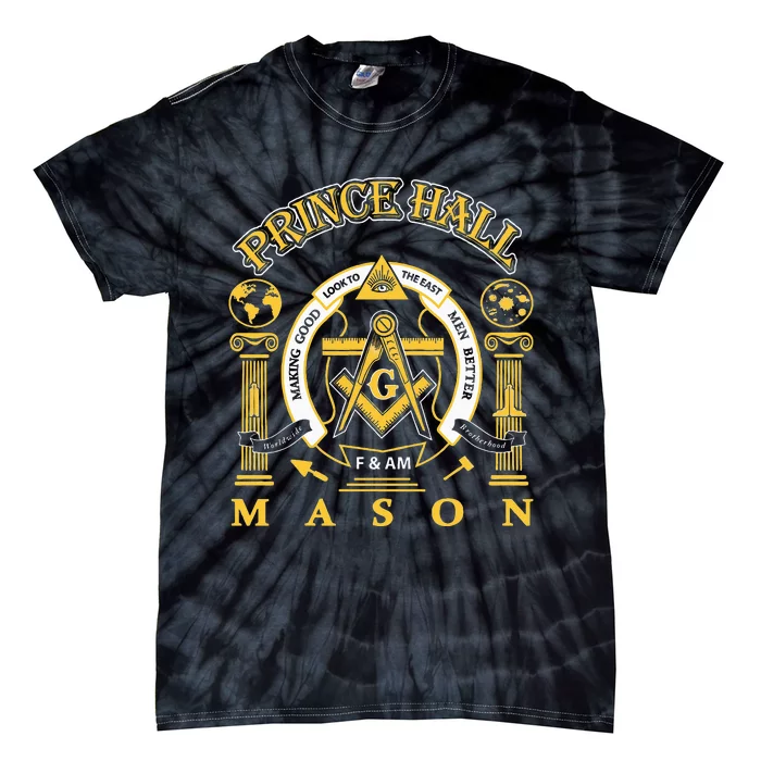 Greats Mason Masonic Prince Hall Masons Presidents Day Gift Tie-Dye T-Shirt