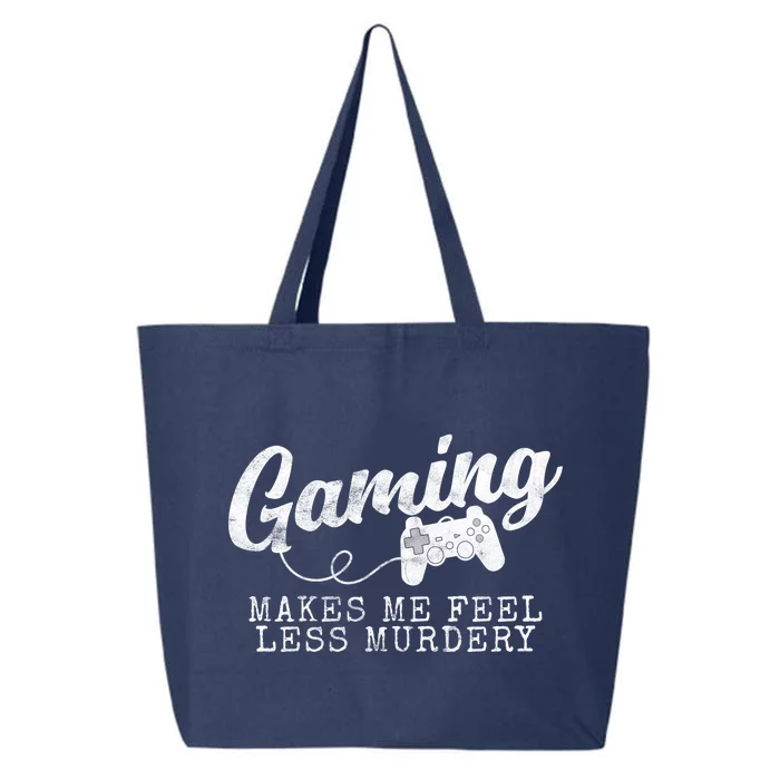 Gaming Makes Me Feel Less Murdery Funny 25L Jumbo Tote