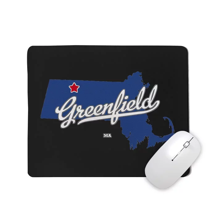 Greenfield Massachusetts MA Map Mousepad