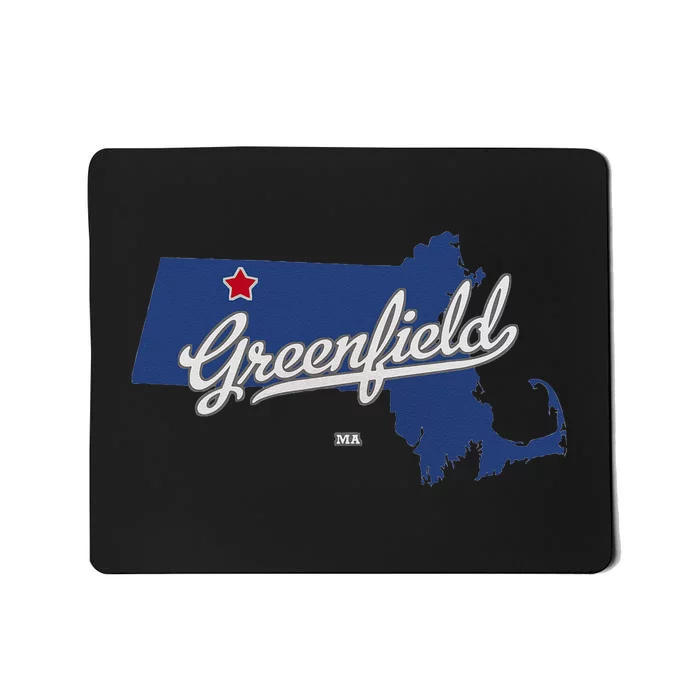 Greenfield Massachusetts MA Map Mousepad