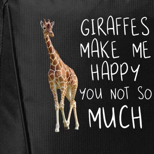 Giraffe Make Me Happy Cool Drawing Print Giraffe City Backpack