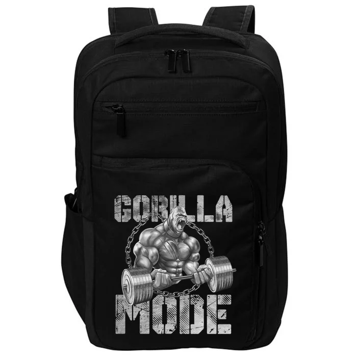 Gorilla Mode Motivation Beast Bodybuilding Gym Animal Gift Impact Tech Backpack