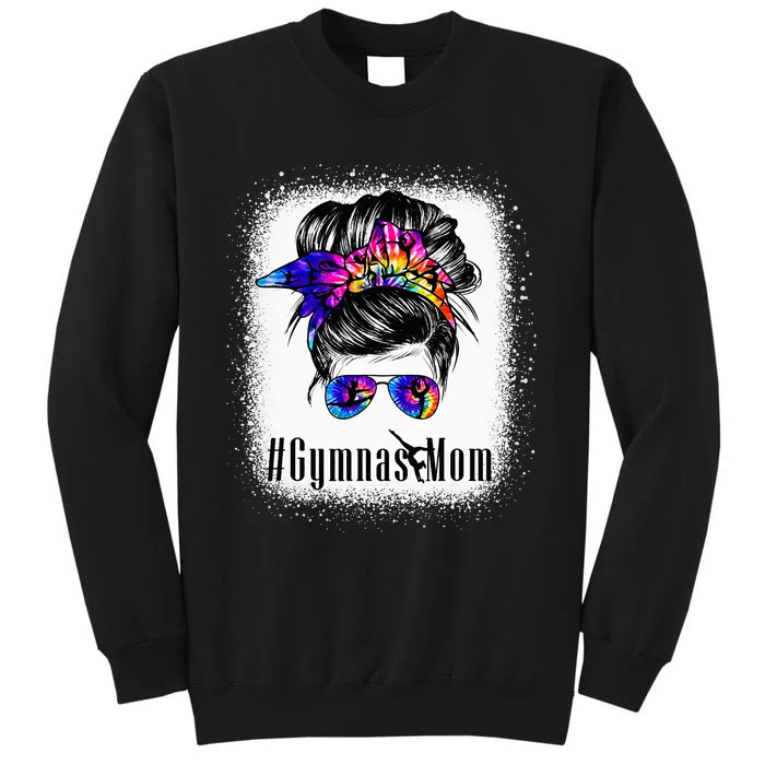 Gymnastics Mom Messy Bun Bleached Gymnast Sweatshirt