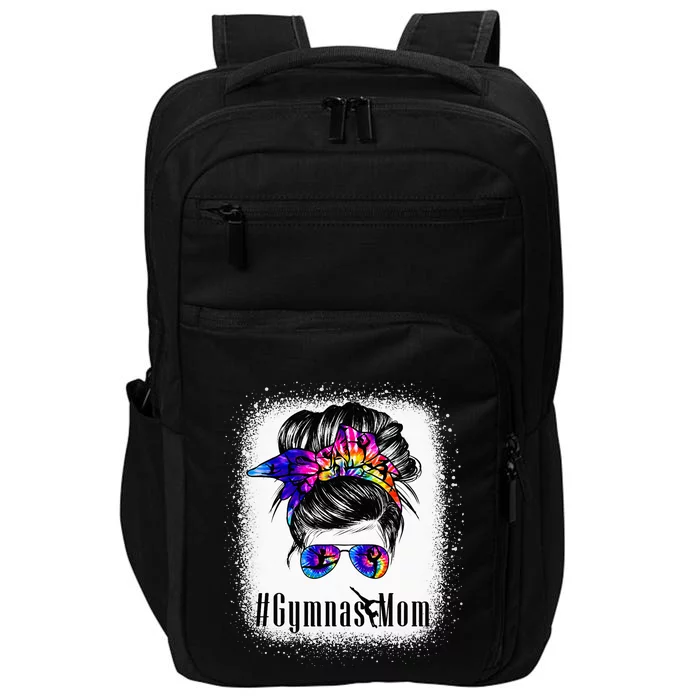 Gymnastics Mom Messy Bun Bleached Gymnast Impact Tech Backpack