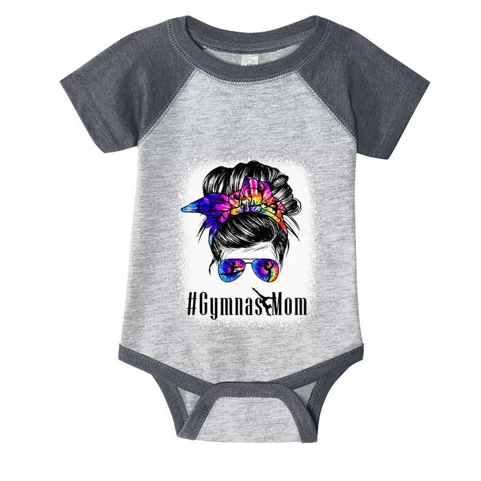 Gymnastics Mom Messy Bun Bleached Gymnast Infant Baby Jersey Bodysuit