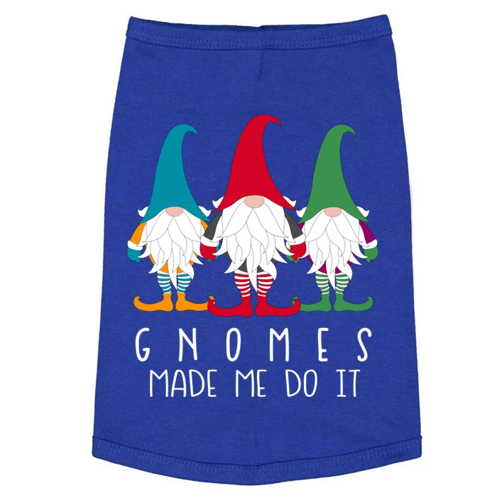 Gnomes Made Me Do It Nordic Santa Gnome Funny Christmas Gift Doggie Tank