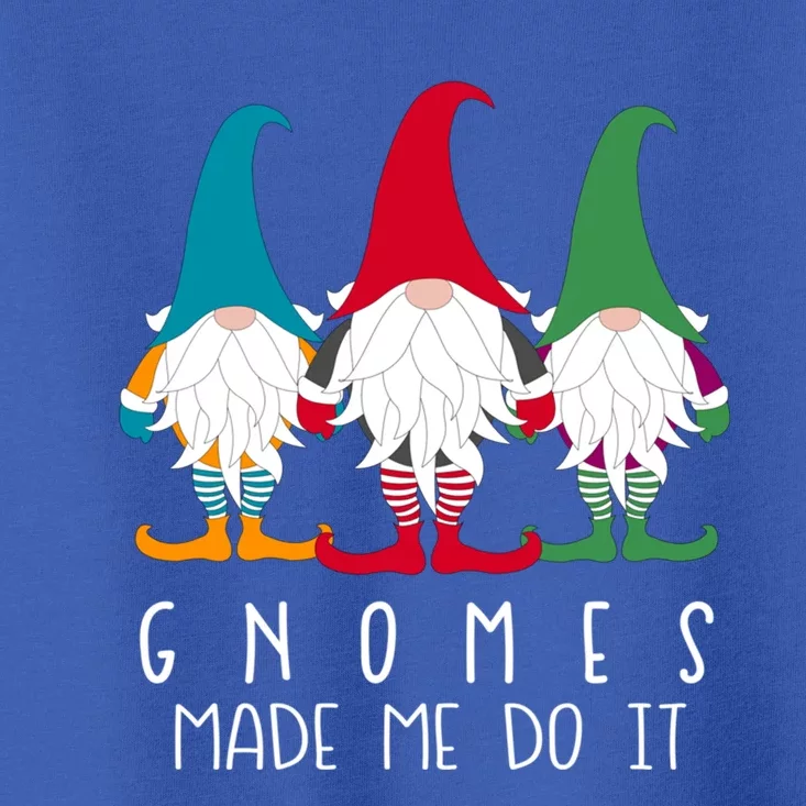 Gnomes Made Me Do It Nordic Santa Gnome Funny Christmas Gift Toddler T-Shirt