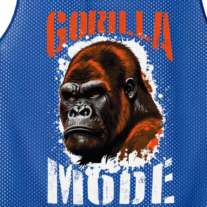 Gorilla Mode Motivation Quote Boxing Beast Gym Mma Fighter Cool Gift Mesh Reversible Basketball Jersey Tank