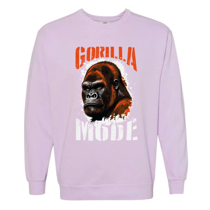 Gorilla Mode Motivation Quote Boxing Beast Gym Mma Fighter Cool Gift Garment-Dyed Sweatshirt