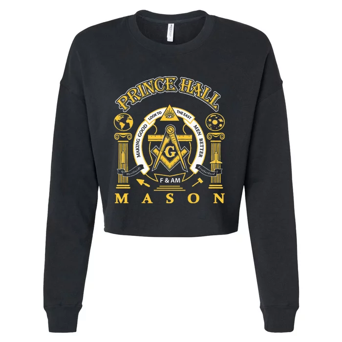 Greats Mason Masonic Prince Hall Masons Presidents Day Gift Cropped Pullover Crew