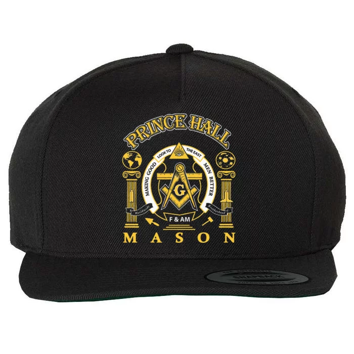 Greats Mason Masonic Prince Hall Masons Presidents Day Gift Wool Snapback Cap