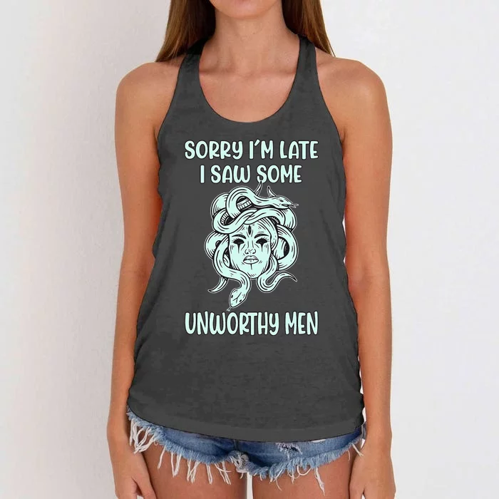 Greek Mythology Medusa Women Women's Knotted Racerback Tank