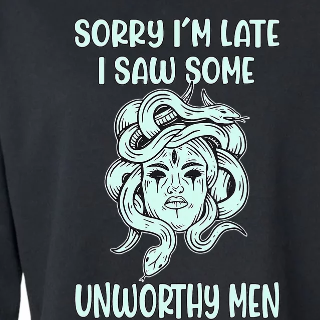 Greek Mythology Medusa Women Cropped Pullover Crew