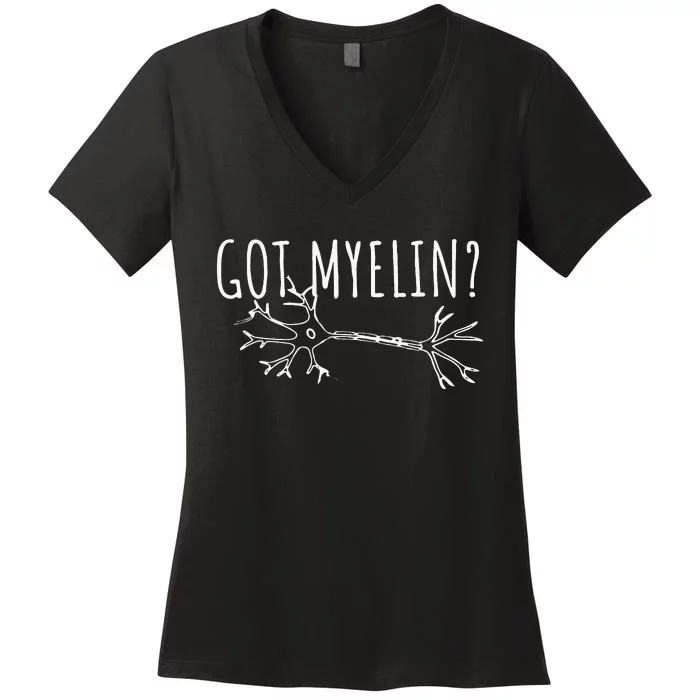 Got Myelin MS Multiple Sclerosis Awareness Women's V-Neck T-Shirt